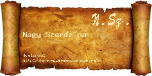 Nagy Szeréna névjegykártya