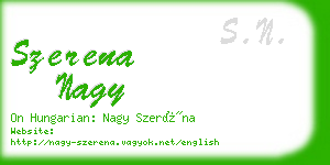 szerena nagy business card